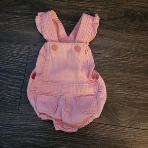 Carter's Pink One Piece Overalls Soft Cotton Design